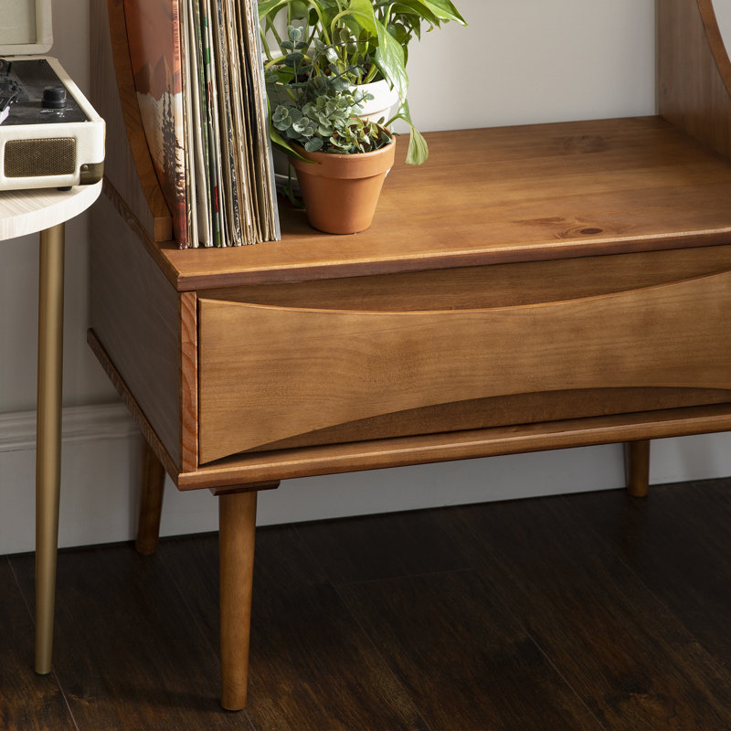 Corrigan Studio® Malena Pine Solid Wood Hall Tree with Bench and Shoe